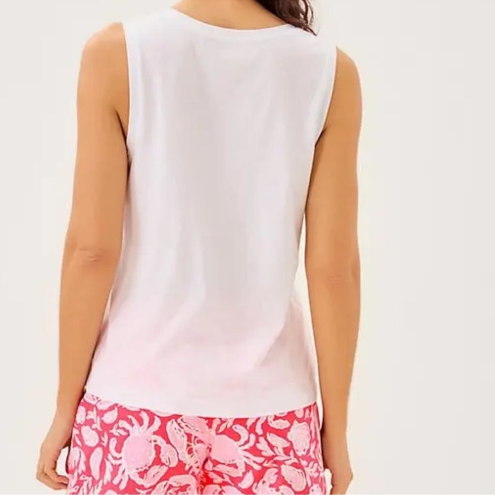 NWT Lilly Pulitzer Meredith Tank Resort White, Size XXS - Picture 2 of 3